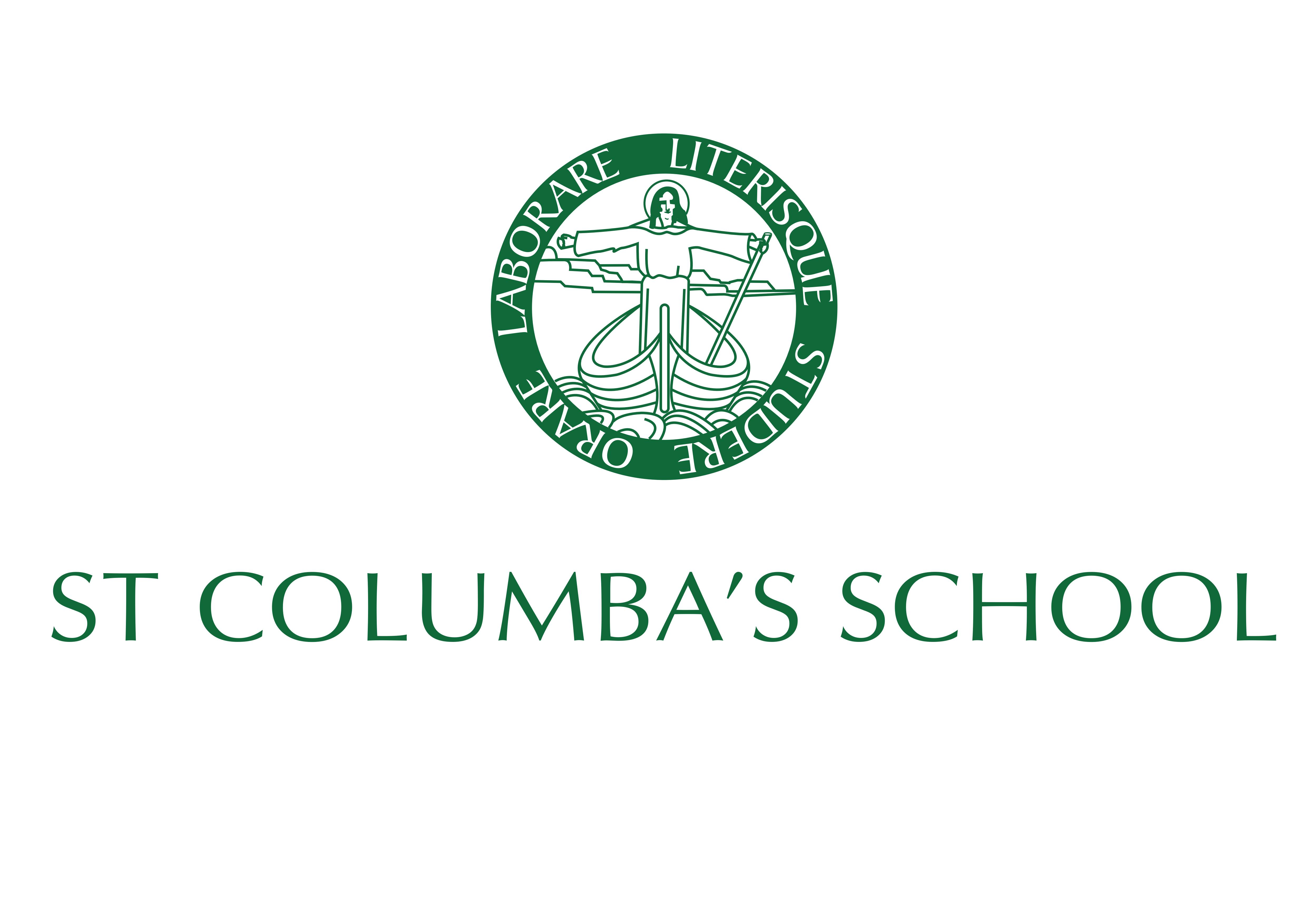 St Columbas centred logo green