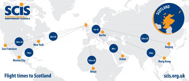 SCIS Map FlightTimes July2023